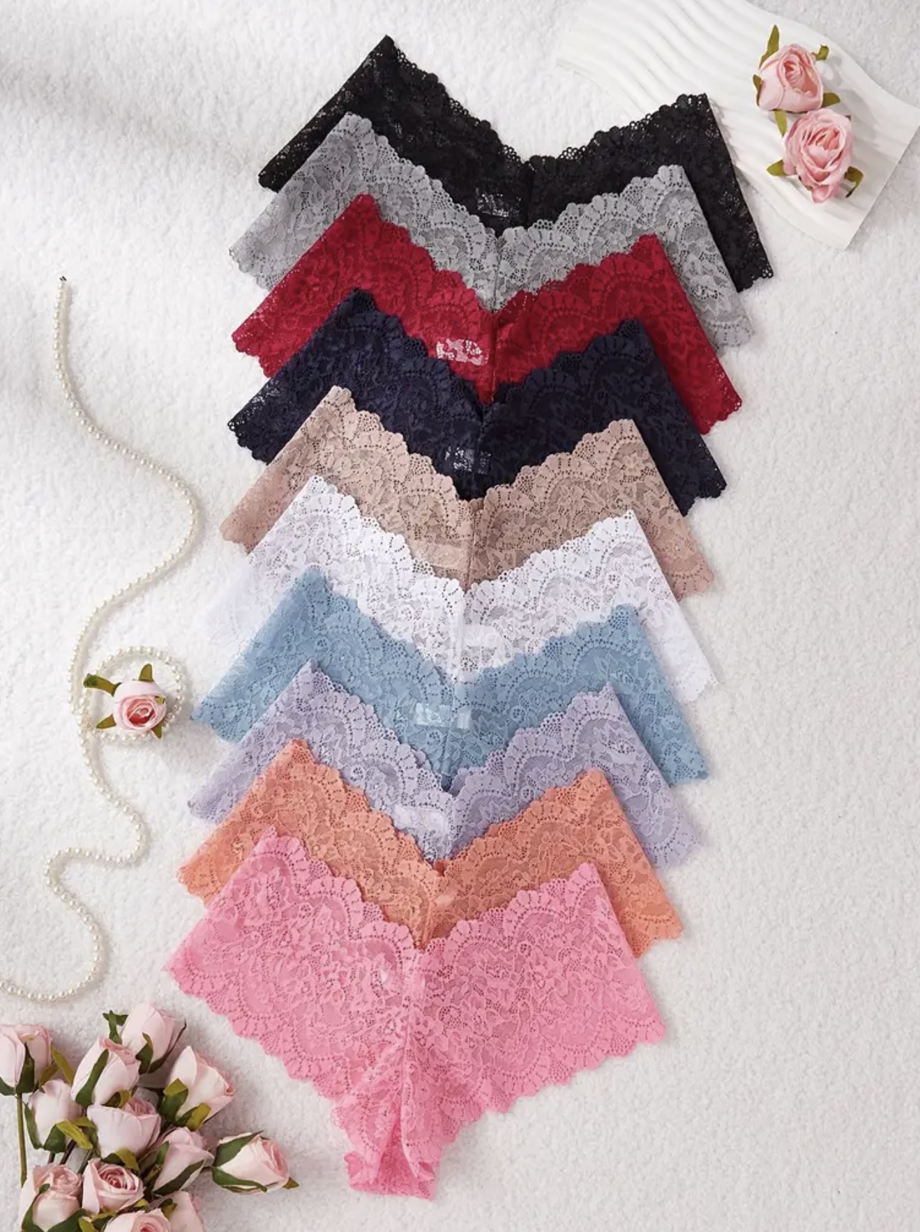 ست ۱۰ عددی شورت لامبادا زنانه دانتلدار و جذاب - Image 2