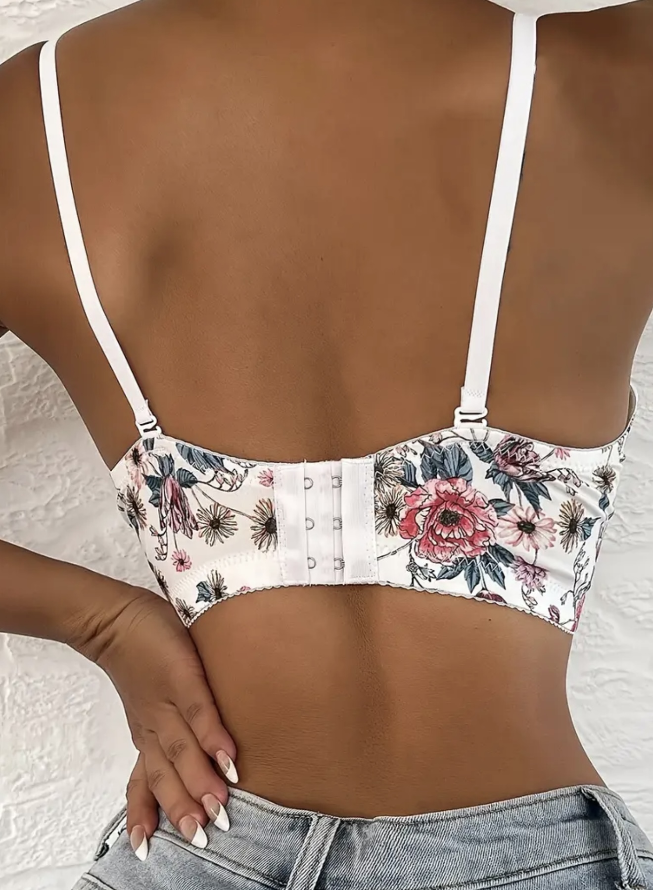 سوتین زنانه شیک پوش آپ با طرح گل - Image 3