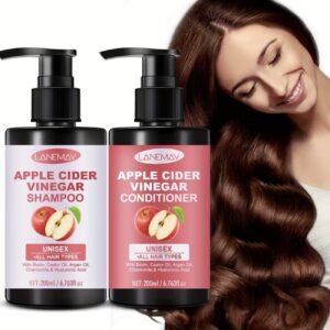 ست شامپو طبیعی – شامپو و نرم‌کننده سرکه سیب