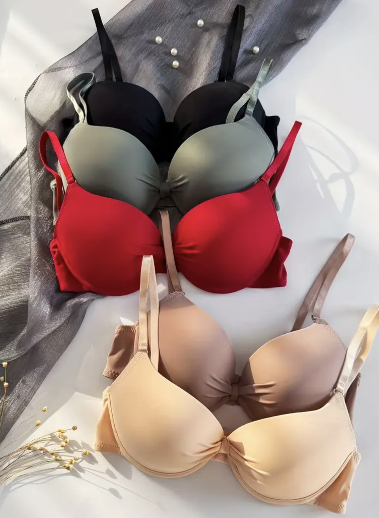 پنج عدد سوتین زنانه Push-Up با فنر - Image 2
