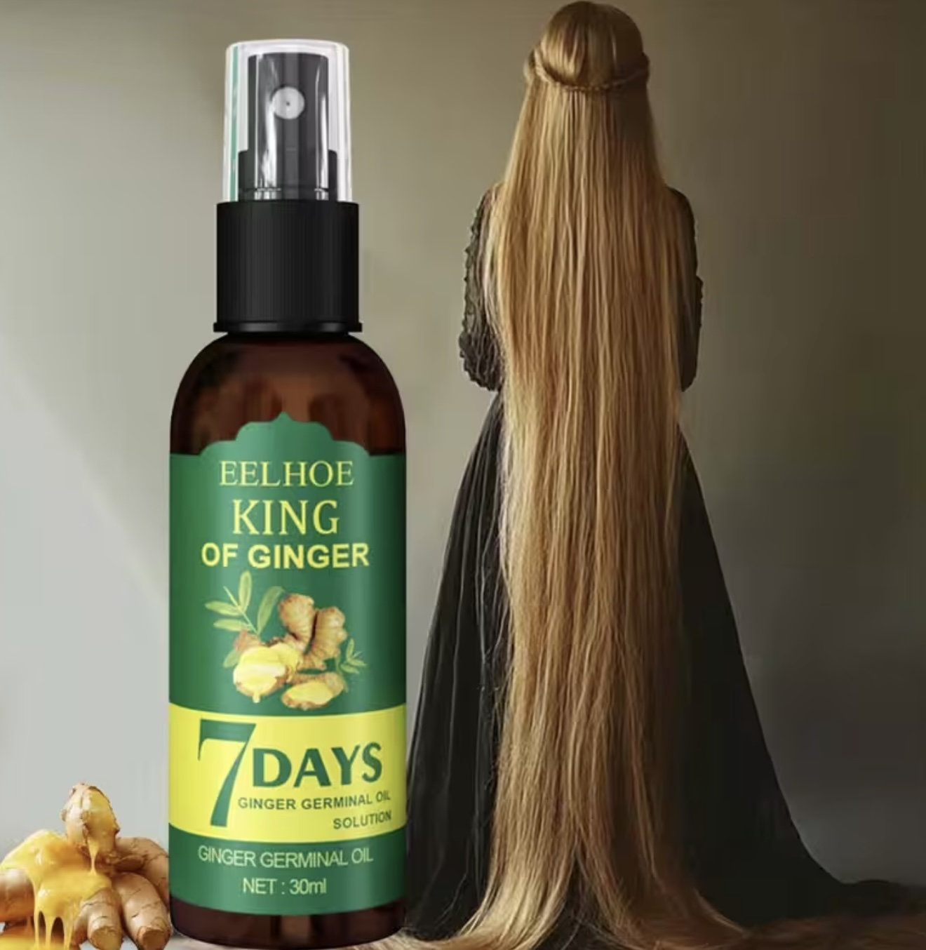 روغن مو زنجبیل و اکسیر مراقبت از مو با بیوتین