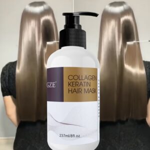 ماسک موی کلاژن و کراتین GZE | نرم‌کننده عمیق برای موهای خشک