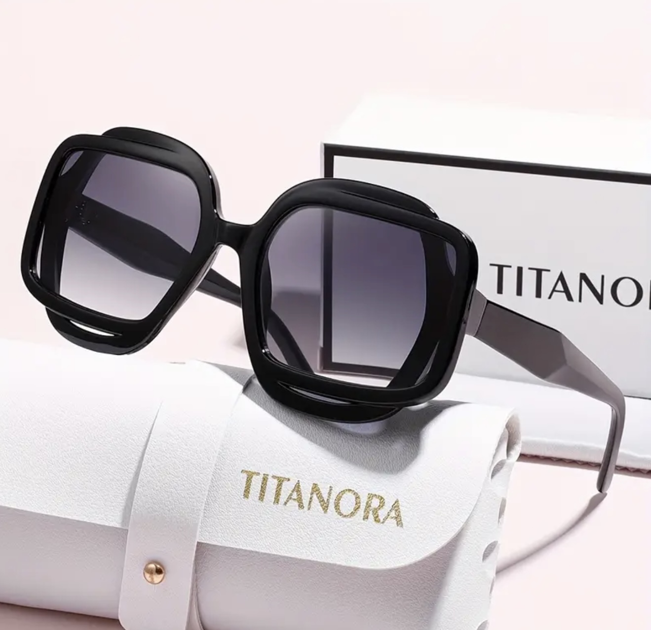 عینک با الهام از سبک وینتیج، دارای لولاهای فلزی و فریم قرمز، با طراحی هنری و لنزهای PC - Image 7