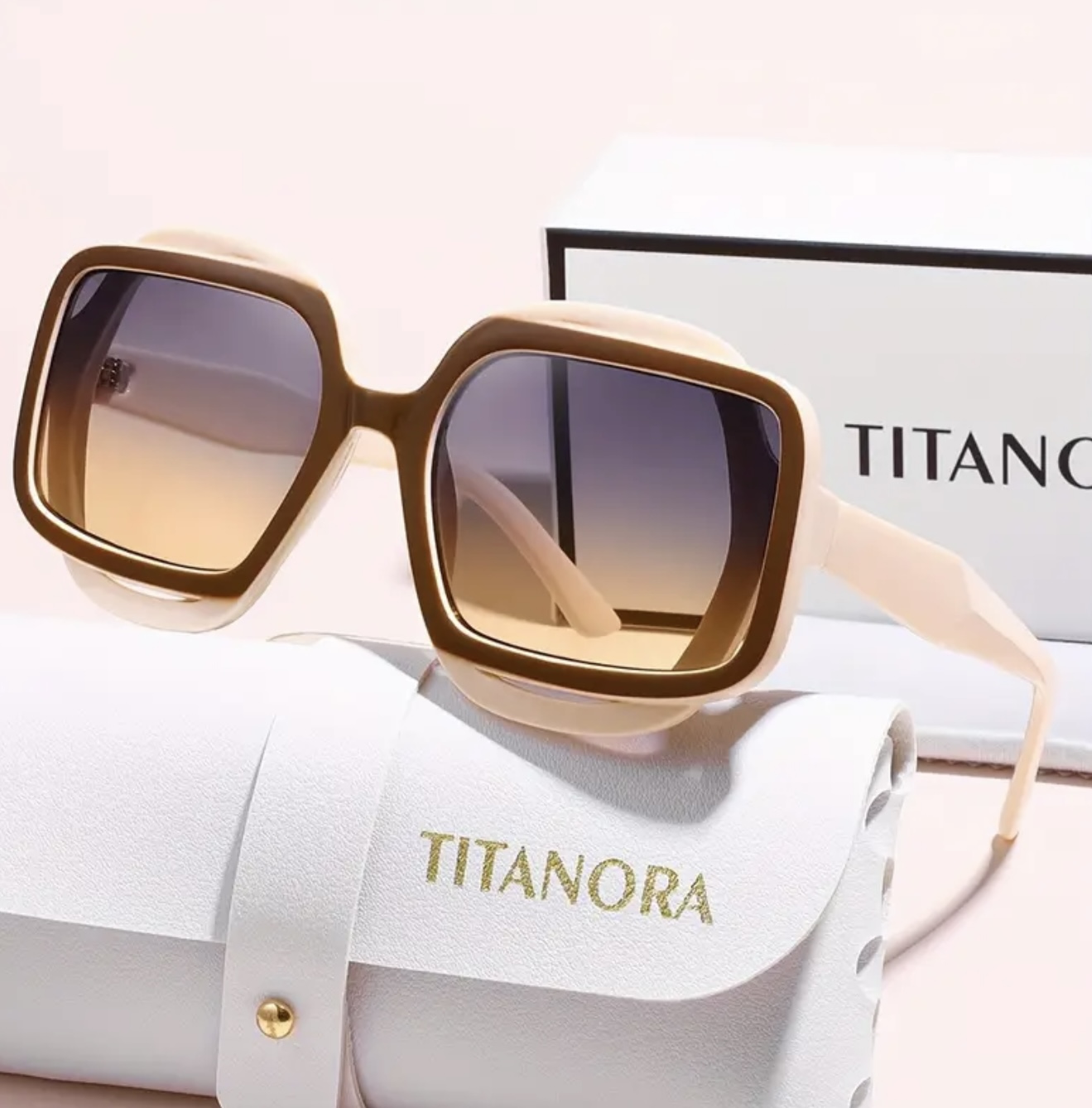 عینک با الهام از سبک وینتیج، دارای لولاهای فلزی و فریم قرمز، با طراحی هنری و لنزهای PC - Image 4