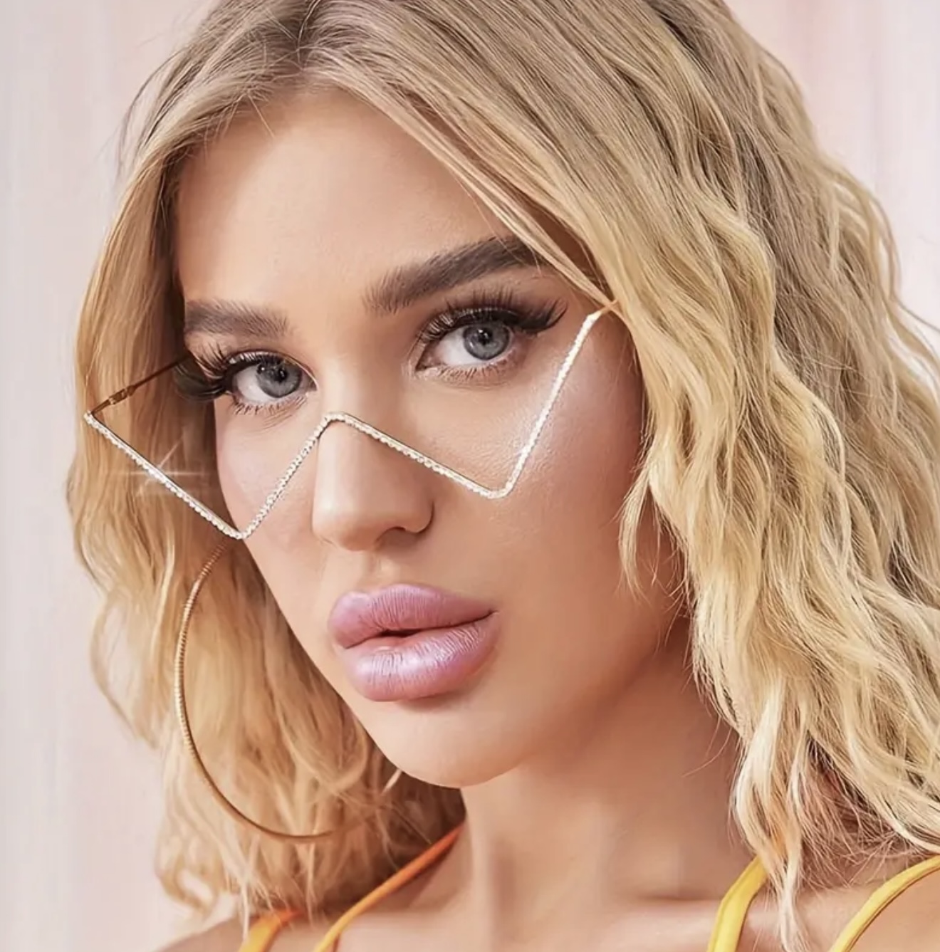 عینک فشن و ترندی بدون فریم فلزی با طراحی مقعر