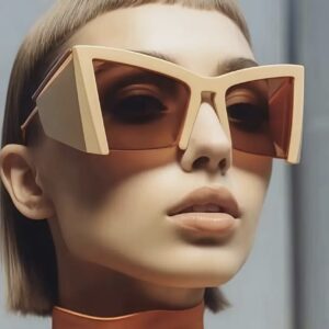 عینک فشن نیم‌فریم با الهام از سبک Y2K