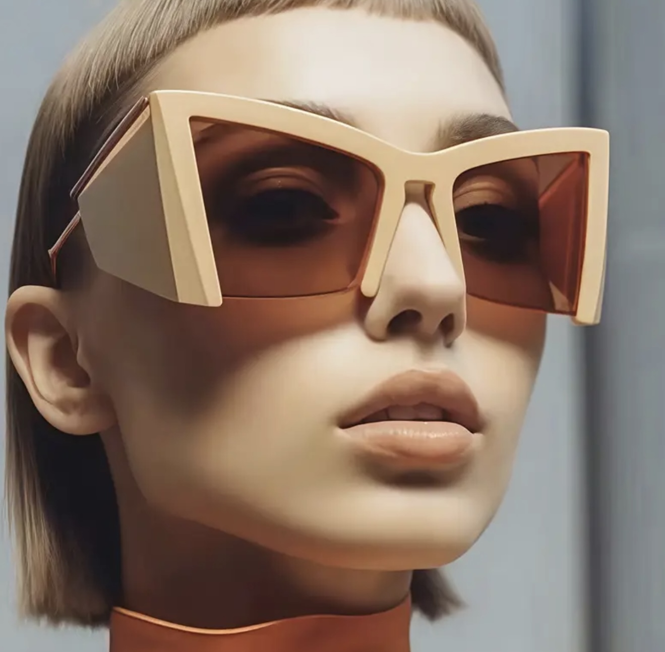 عینک فشن نیمفریم با الهام از سبک Y2K