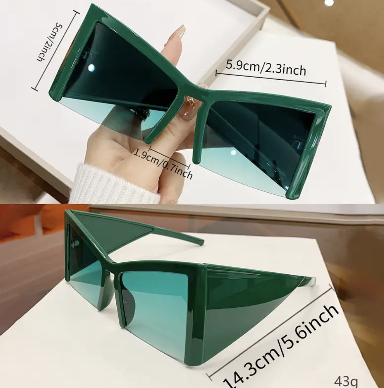 عینک فشن نیمفریم با الهام از سبک Y2K - Image 12