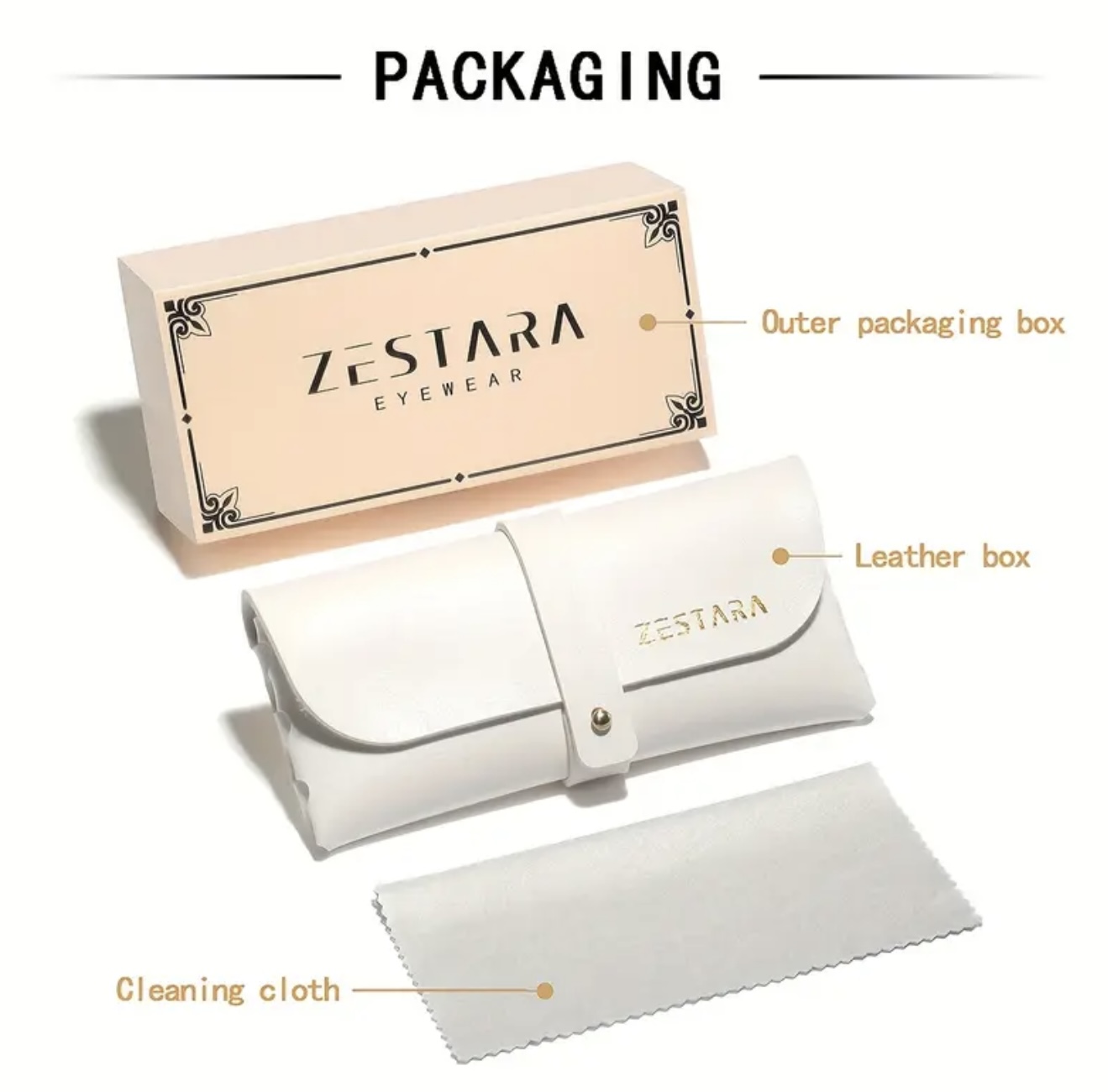 عینک با فریم مربعی و تزئینات نگین - Image 7