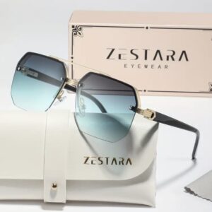 عینک فلزی مربعی نیم‌فریم شیک و چندکاره