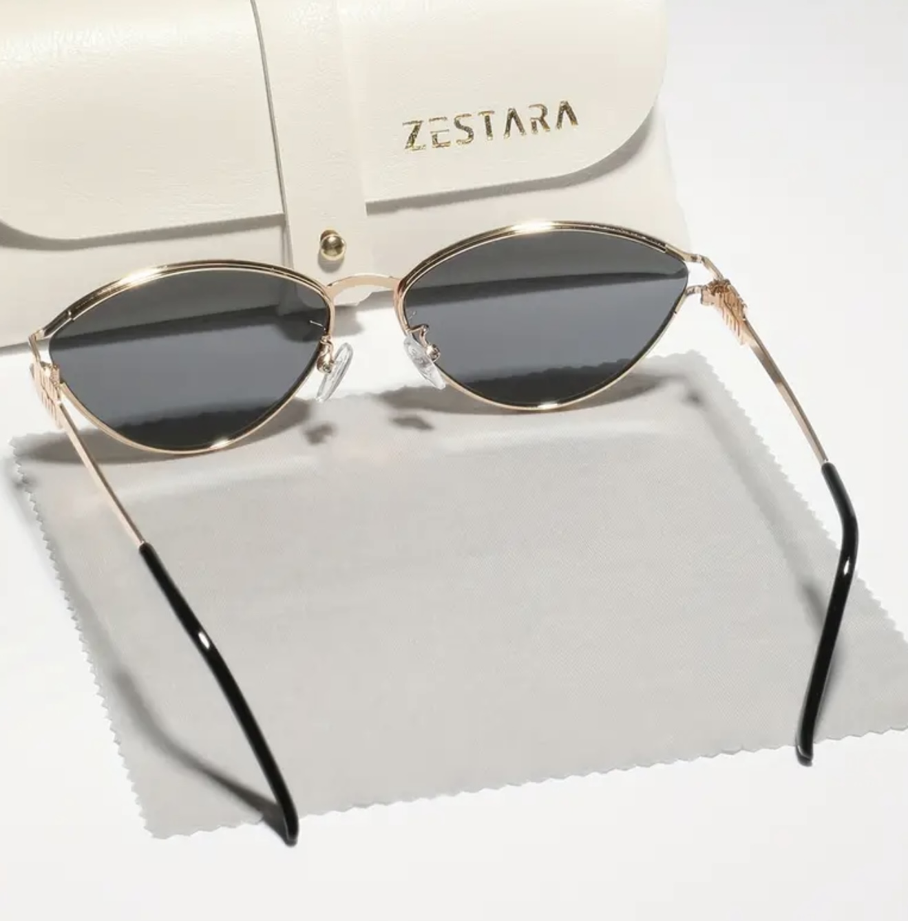 عینک فشن فلزی چشمگربهای بیضی با طراحی توخالی - Image 5