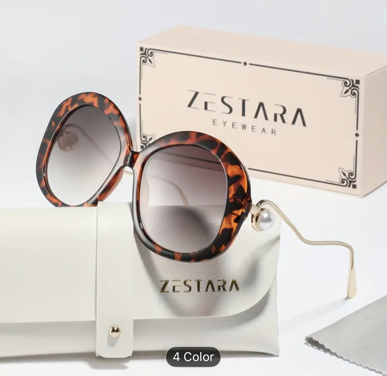 عینک وینتیج شیک – با طرح گلدار - Image 3