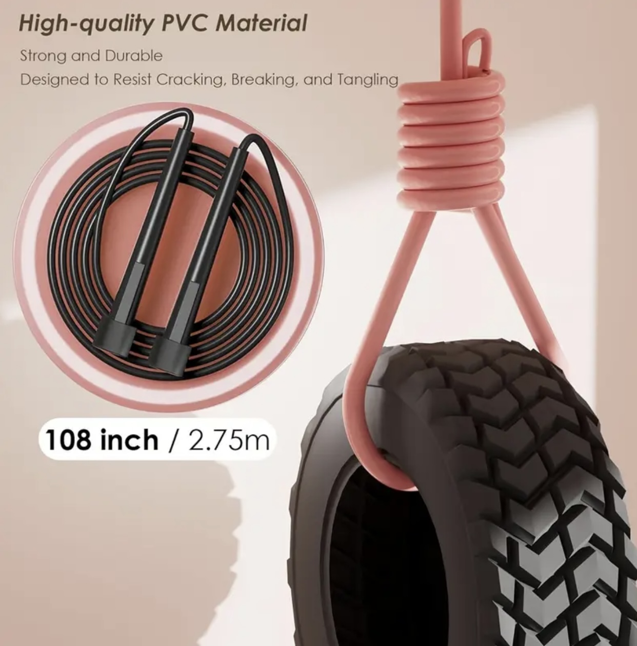 طناب سرعتی مقاوم از جنس PVC با دستههای ارگونومیک - Image 6