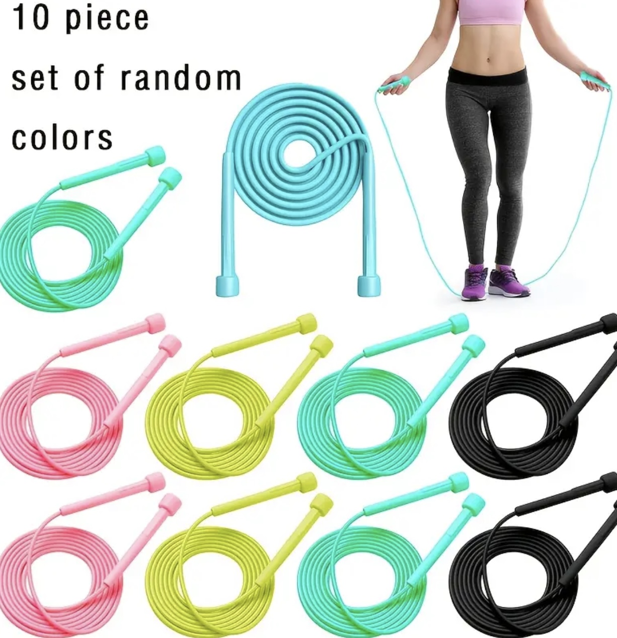 طناب سرعتی مقاوم از جنس PVC با دستههای ارگونومیک