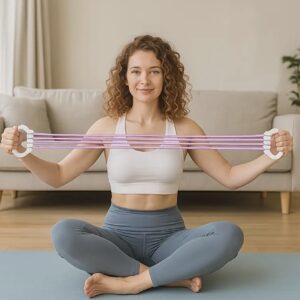 کش مقاومتی ۸ لوله‌ای قابل تنظیم برای تمرین در خانه و آرامش جسمانی