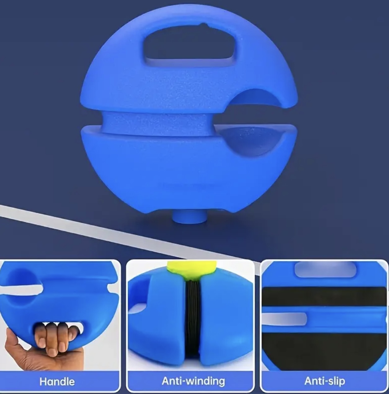 ست تمرینی تنیس با دوام – شامل پایه با بازگشت انرژی بالا و طناب تور - Image 4