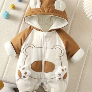 رامپر ضخیم پاییزی/زمستانی با طرح پنجه و گوش خرس 	•	مدل جدید مناسب فصل زمستان