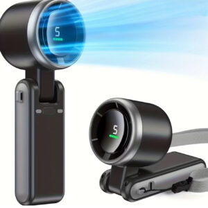 پنکه دستی تاشو،مجهز به نمایشگر دیجیتال، دارای ۵ سطح سرعت قابل تنظیم