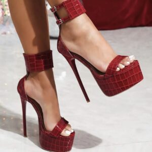 کفش زنانه پاشنه ۱۶ سانت استيلتو قرمز