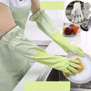 ست دستکش /دارای روکش نرم برای تمیزکاری منزل، ضدآب برای شست‌وشوی ظروف، ضدلغزش برای انجام کارهای خانه و بادوام برای شست‌وشوی لباس