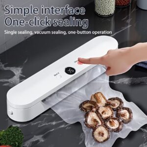 دستگاه وکیوم سیلر و آب‌بند کیسه – نمایشگر دیجیتال ساده، آب‌بندی خودکار برای مواد غذایی تر و خشک، طراحی جمع‌وجور با ۱۰ کیسه همراه