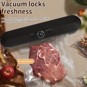 دستگاه وکیوم سیلر و آب‌بند کیسه – نمایشگر دیجیتال ساده، آب‌بندی خودکار برای مواد غذایی تر و خشک، طراحی جمع‌وجور با ۱۰ کیسه همراه