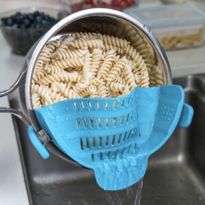 آبکش کلپسی برای قابلمه و تابه، مناسب ماکارونی، گوشت، سبزیجات و میوه‌ها