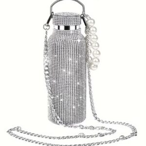 بطری(قمقمه) الماسی براق از استیل ضدزنگ دو لایه