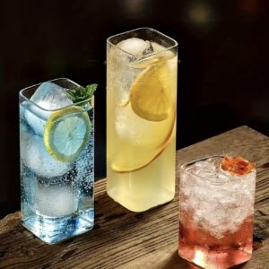 ست ۴ عددی لیوان شیشه‌ای مدرن شفاف