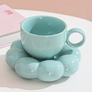 ست فنجان و نعلبکی به سبک نوردیک، ماگ سرامیکی طرح آفتابگردان