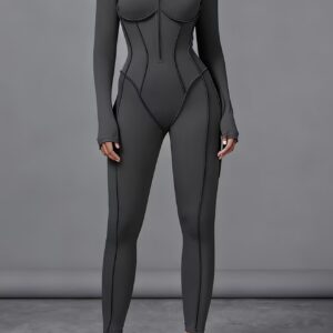 سرهمی(جامپ سویت)ورزشی زنانه با کشسانی بالا – نیم‌زیپ