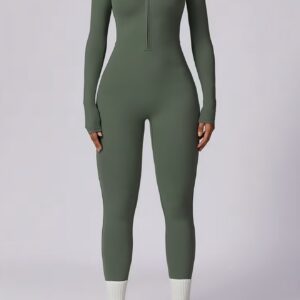 سرهمی (جامپ سویت) زنانه آستین‌بلند زیپ‌دار،با کشسانی بالا،ساخته‌شده از متریال بسیار کشسان و باکیفیت