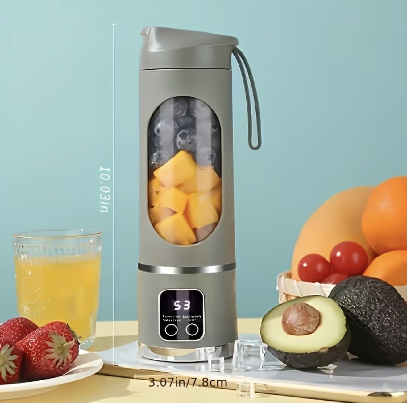 آبمیوهگیری و مخلوطکن هوشمند با نمایشگر LCD – کنترل هوشمند، قابلیت شستوشو، بدنه دو جداره، پایه ضدلغزش