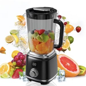 آب‌میوه‌گیری، خردکن یخ مینی ۷.۴ ولت با نمایشگر LED، مخلوط‌کن قابل شارژ از طریق USB برای اسموتی و شیک، آب‌میوه تازه