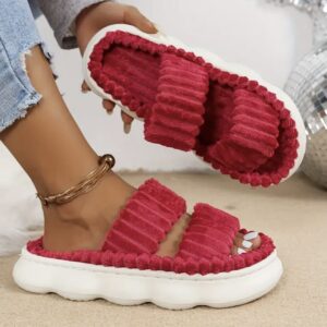 صندل زنانه پشمی، کف نرم و پشمی