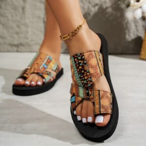 صندل زنانه سبک بوهمیایی با رویه مشبک
