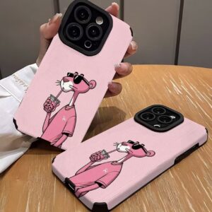 قاب موبایل پلنگ صورتی قابل سفارش برای تمام آیفون ها