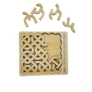 پازل چوبی مستطیلی سطح حرفه‌ای ساخته شده از چوب دست‌ساز و بازیافتی، یک چالش ذهنی و پازل نامنظم برای تمرین مغز و آرامش،