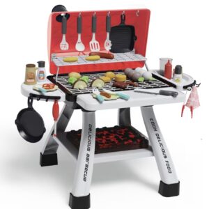 ست بازی کباب‌پز (BBQ) اسباب‌بازی با شبیه‌سازی دود هیجان‌انگیز دارای افکت‌های نوری واقع‌گرایانه،