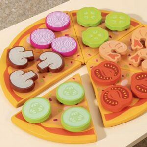 ست پیتزای اسباب‌بازی از چوب بازیافتی