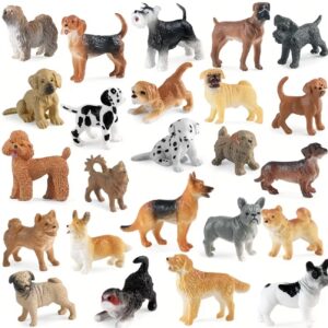 ست ۲۴ تکه مینی مجسمه سگ‌ها