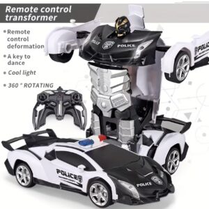 ماشین رباتیک قابل تبدیل با دریفت ۳۶۰ درجه دارای کنترل از راه دور، باتری شارژی USB و چراغ‌های دینامیک عملکرد تغییر شکل چندرنگ و اکشن