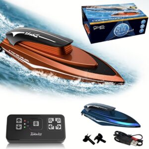 قایق اسباب‌بازی مسابقه‌ای ۲.۴ گیگاهرتز دارای نورپردازی، هشدار کمبود باتری، ضد برخورد، یک قایق سریع و سرگرم‌کننده برای بازی‌های آبی