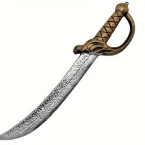 وسایل و اسباب‌بازی‌های پلاستیکی دزدان دریایی شامل چاقوهای دزدان دریایی، شمشیر و لوازم صحنه‌ای پلاستیکی