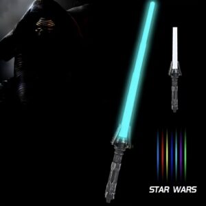 شمشیر اسباب بازی نوری با نور آبی دارای قابلیت باز و جمع‌شدن (