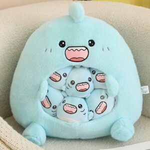 بالش پولیشی بزرگ کیوت کاپیبارا به شکل کیسه تنقلات شامل مدل کوسه و کاپیبارای نرم، قابل استفاده به عنوان بالش و کوسن قابل بغل کردن