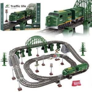 ست قطار کلاسیک (رترو) شامل ۸۸ قطعه قطار مغناطیسی با لوکوموتیو باتری‌خور و ریل‌ها