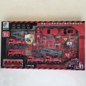 ست بزرگ کامیون آتش‌نشانی، شامل وسایل نقلیه مهندسی و کامیون آتش‌نشانی با نیروی اینرسی