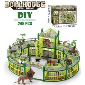 ست بلوک‌های ساخت پارک حیوانات جنگلی