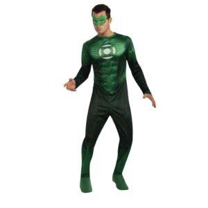 ست کامل لباس Hal Jordan شامل رومپر، رویه کفش و ماسک